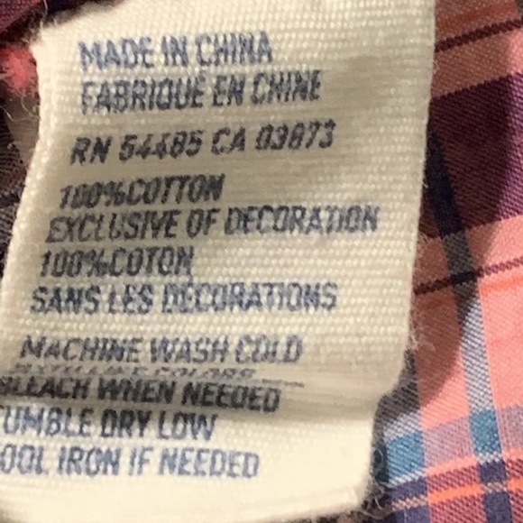 American Eagle Womens Pink Plaid Button Up, Classic Prep Fit, Size Small Petite - Picture 6 of 10